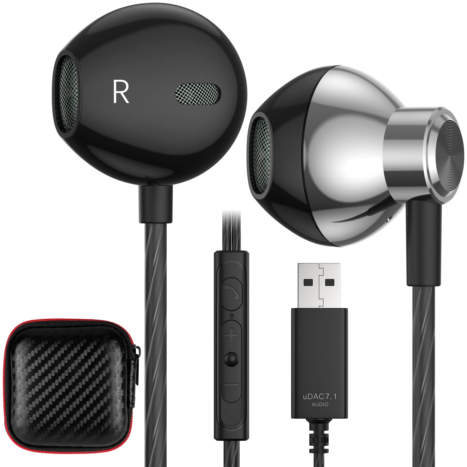 USB Gaming Headset for PC, PS4, PS5, Mac, Laptop & Chromebook - Stereo HiFi Wired Earphones with Noise Cancelling Mic & Volume Control | Perfect for Online Gaming, Video Calls & Remote Work