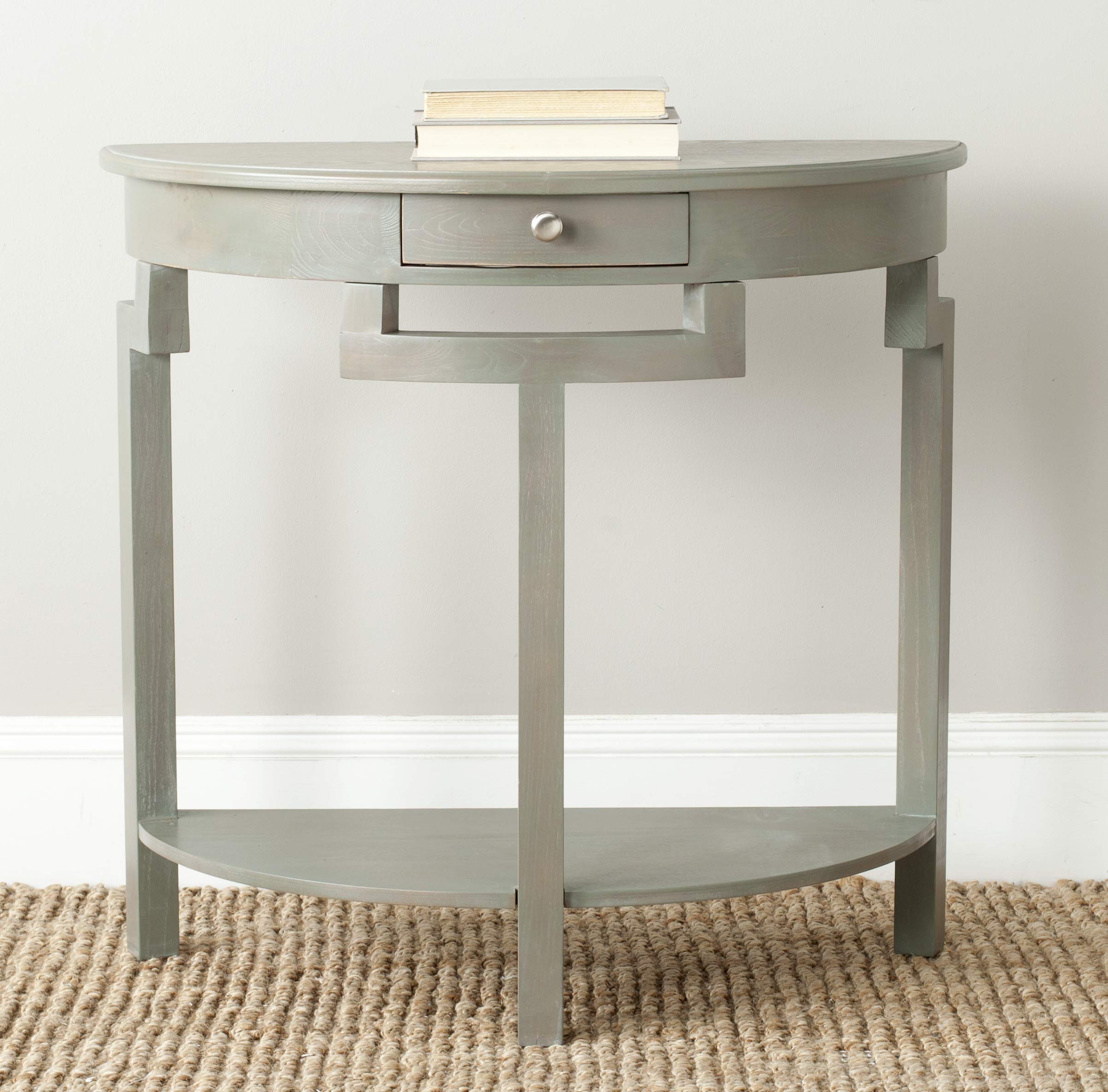 SAFAVIEH Home Collection Liana Ash Grey 1-Drawer Console Table - Modern Entryway Furniture for Hallway, Living Room & Foyer Decor