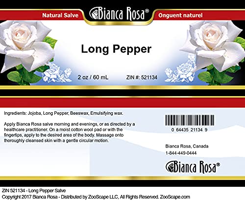 Long Pepper Salve (2 oz, ZIN: 521134) - 2 Pack - Natural Pain Relief Balm for Muscle & Joint Discomfort - Perfect for Athletes, Yoga & Post-Workout Recovery