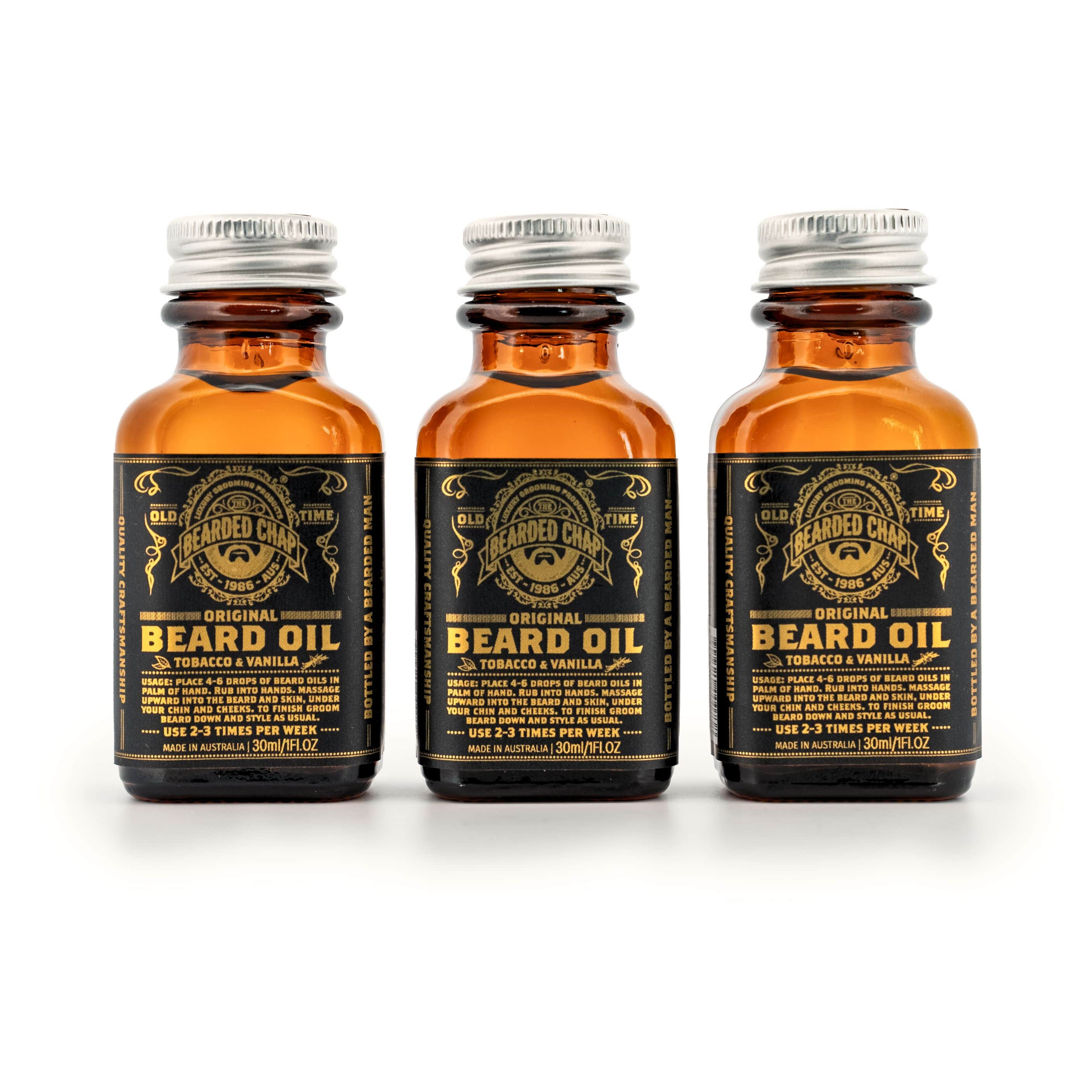 Premium Beard Oil 3 Pack Set - Natural & Organic Conditioning for Men's Facial Hair Growth & Grooming - Perfect for Daily Use, Beard Care Routine & Gift Giving
