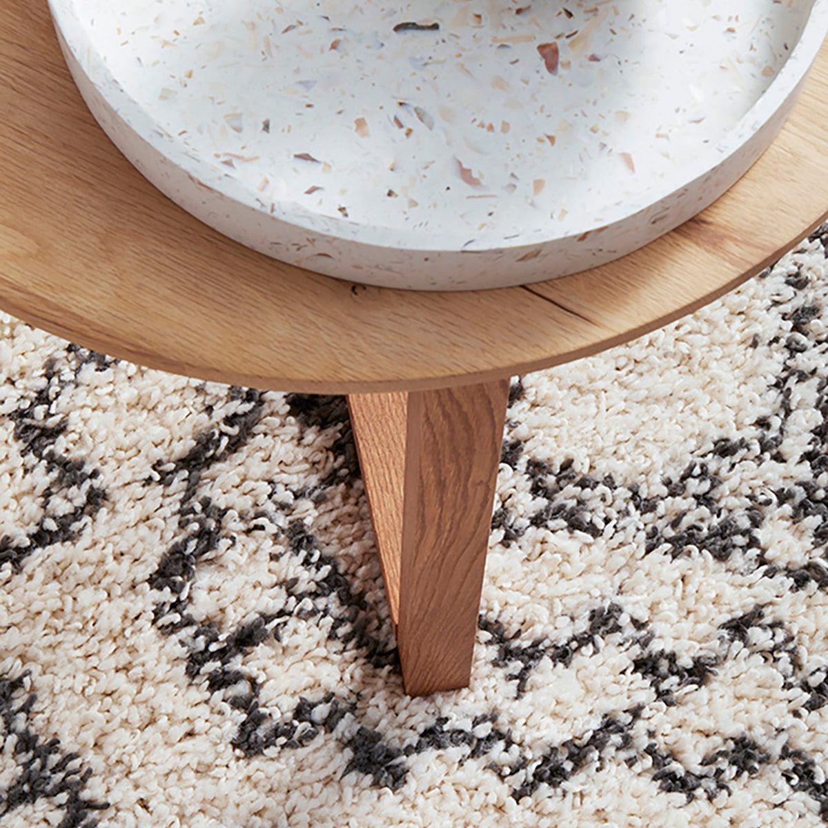 Handmade Casablanca Fez Rug - Natural Moroccan Wool Rug for Boho Living Room, Bedroom Decor - Perfect for Cozy Home & Office Spaces