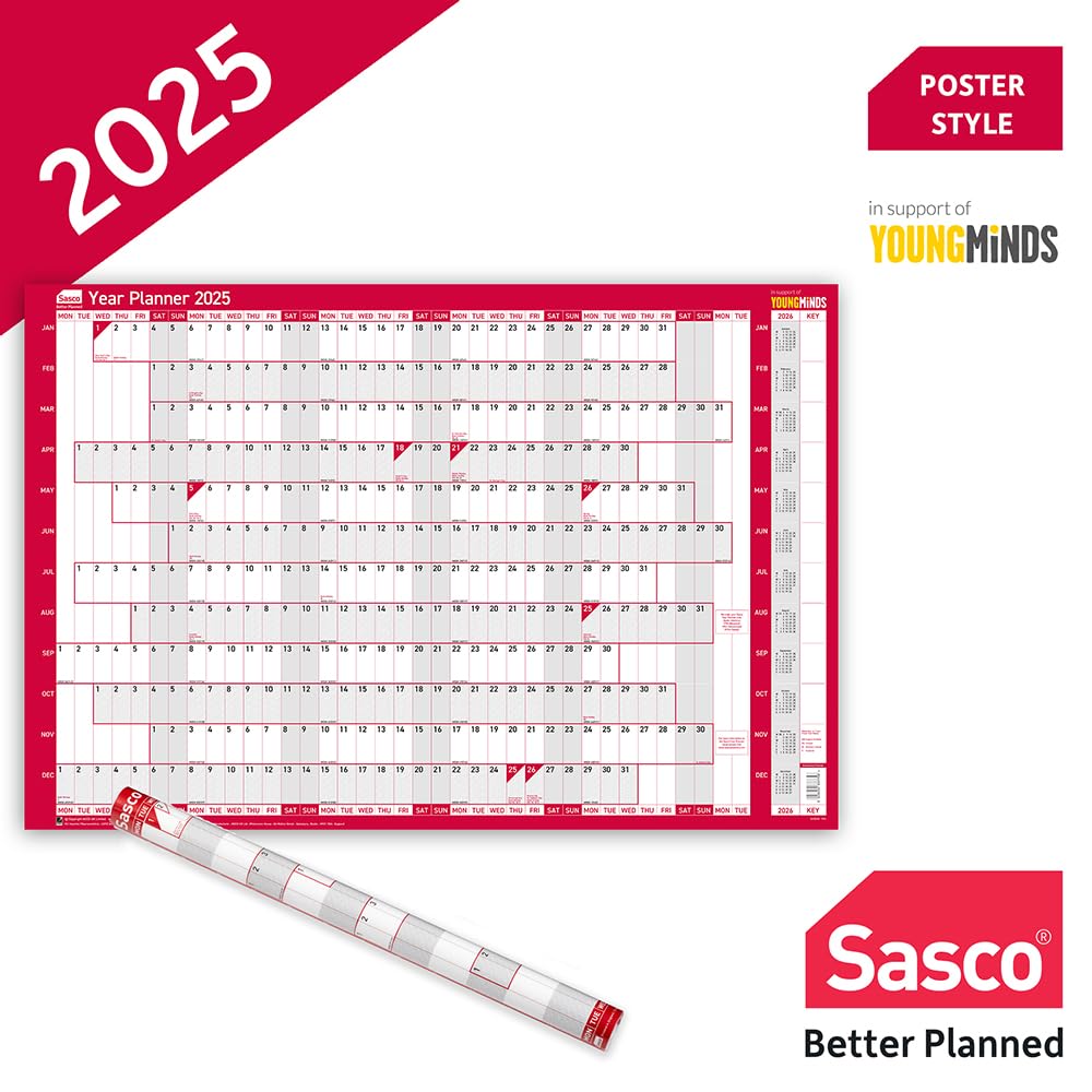 2025 Dry Erase Wall Calendar Planner Set - 36
