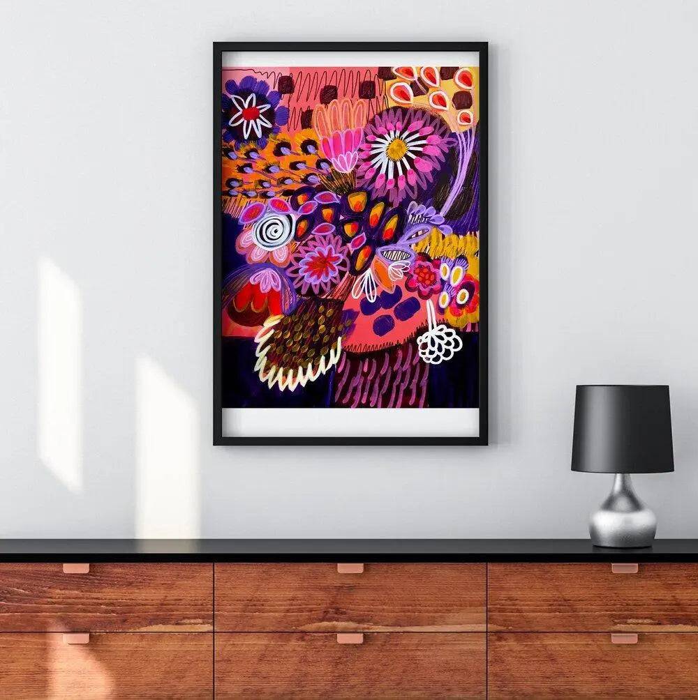 Modern Abstract Wall Art Print - Mixed Bunch Canvas Painting for Living Room, Bedroom & Office Decor | Contemporary Home Wall Decor