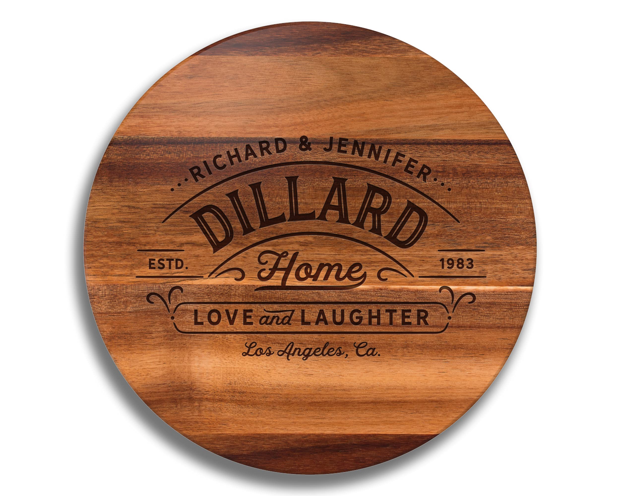 Personalized Engraved Wood Lazy Susan - Custom Wedding Gift for Bride & Wife, Thoughtful Wedding Shower Present - Perfect for Dining Table Decor, Kitchen Organization & Special Occasions