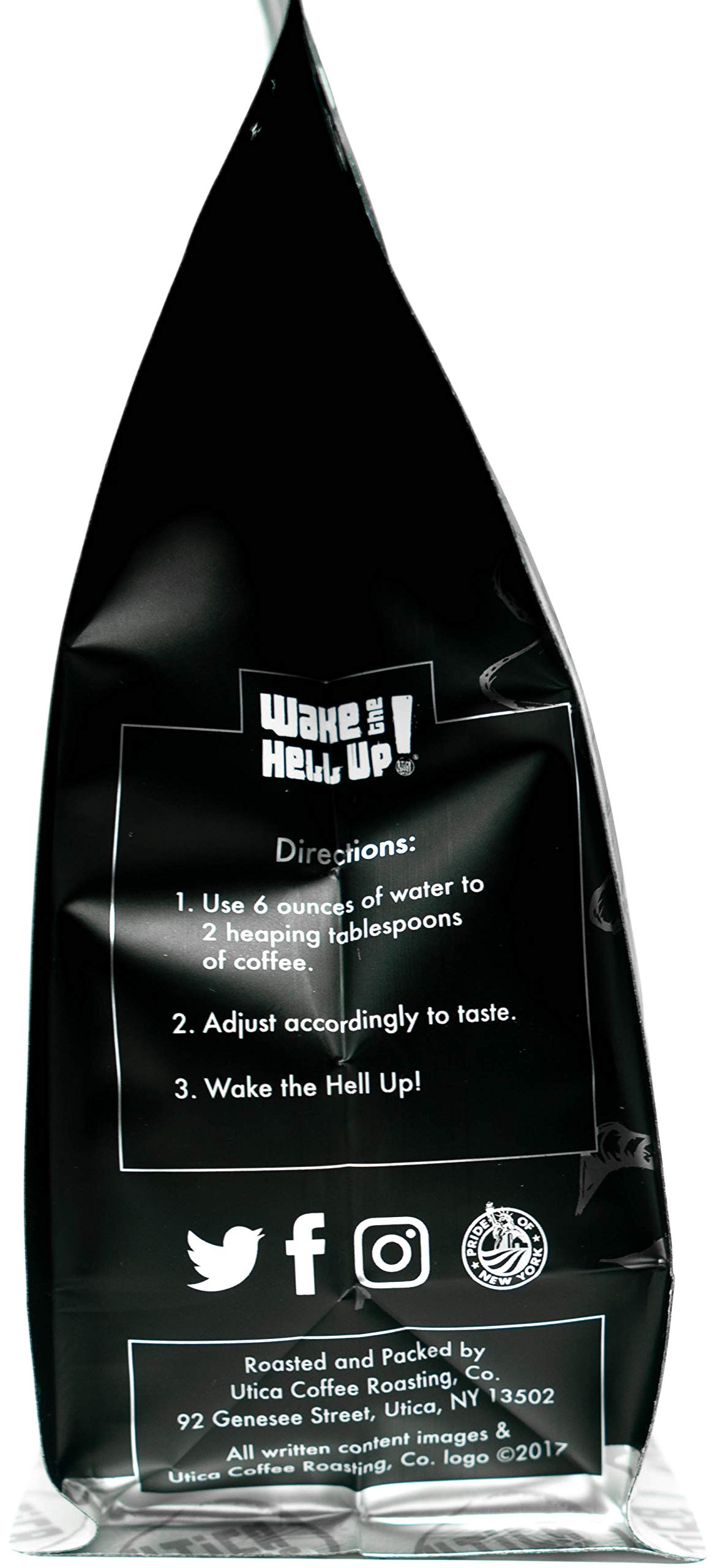 Wake The Hell Up! 12oz Ultra-Caffeinated Cannoli Ground Coffee - Low Acid, Medium-Dark Roast | Perfect for Mornings, Office Boost & Late-Night Study Sessions