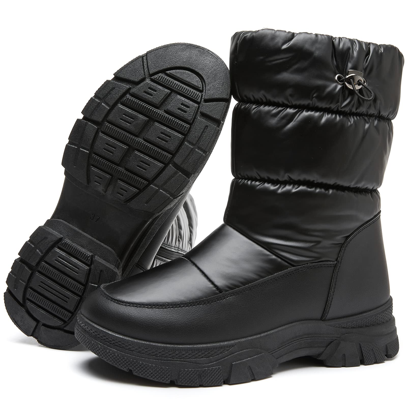 FRACORA Women's Winter Snow Boots - Fur Lined Mid Calf Warm Slip On Boots for Women | Waterproof & Comfortable for Snowy Weather, Outdoor Activities & Casual Wear