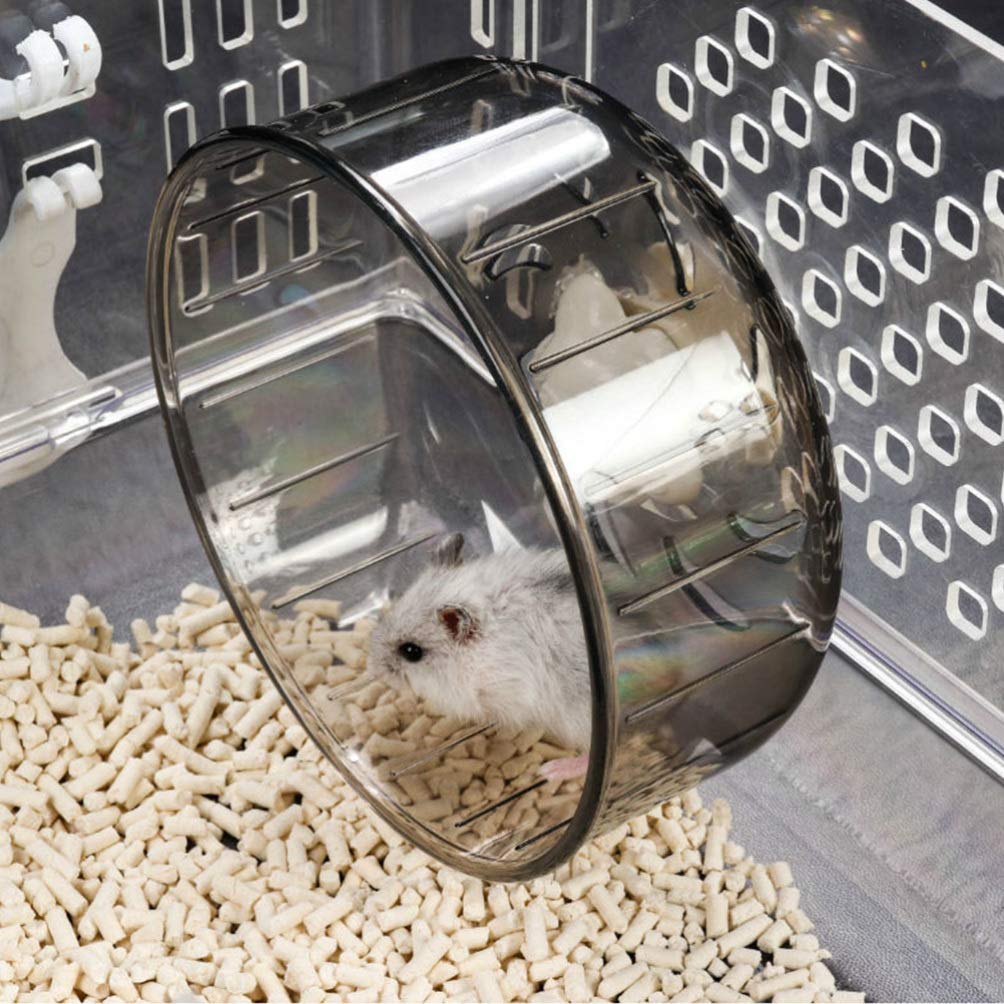 Balacoo Acrylic Hamster Running Wheel - Small Pet Exercise Wheel for Hamsters, Guinea Pigs & Little Critters - Durable Climbing Toy & Fitness Treadmill for Small Animals - Perfect for Cage Exercise & Playtime