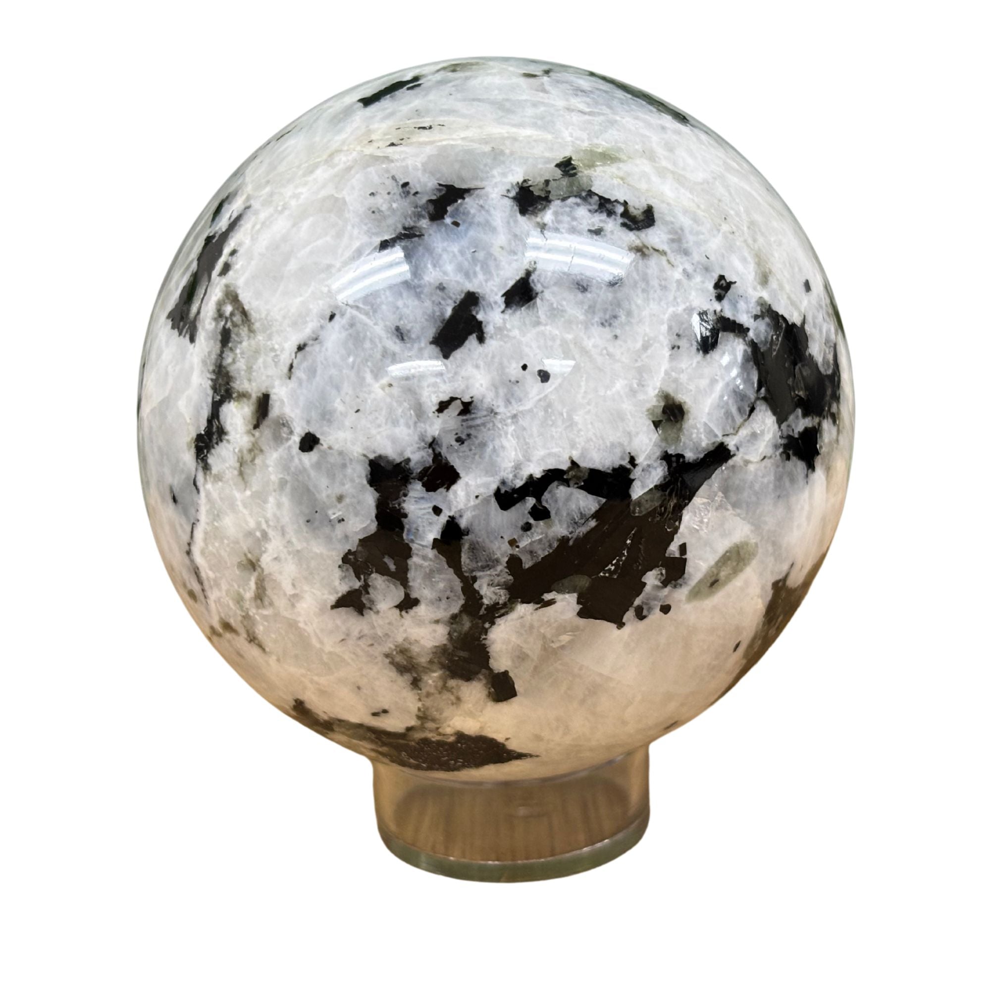 Natural Rainbow Moonstone Crystal Sphere - Polished Gemstone Ball for Home Decor, Meditation & Healing | RBL326