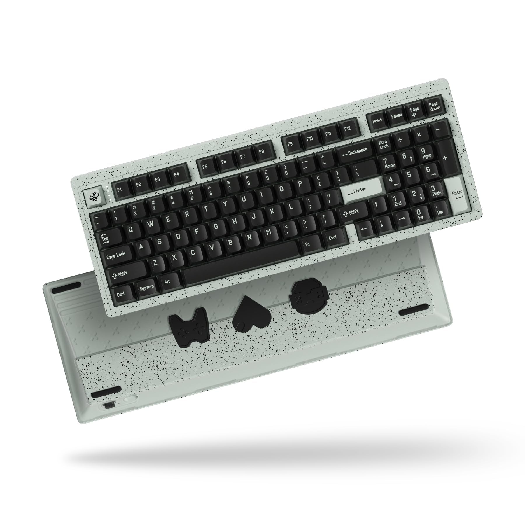 MelGeek Modern97 Wireless Mechanical Keyboard - 90% Compact Layout, Hot-Swappable Linear Switches, Bluetooth/2.4GHz/USB-C Connectivity, Customizable RGB Backlit Keys for Mac/Windows/Linux - Perfect for Gaming, Programming & Office Work