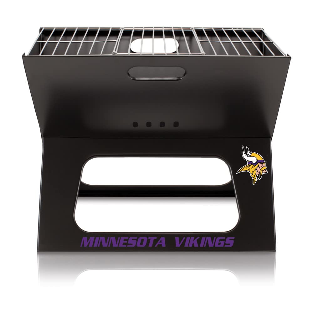 Portable NFL X-Grill Charcoal BBQ Grill for Camping, Tailgating & Outdoor Cooking - Perfect for Backyard Parties, Picnics and Game Day Grilling