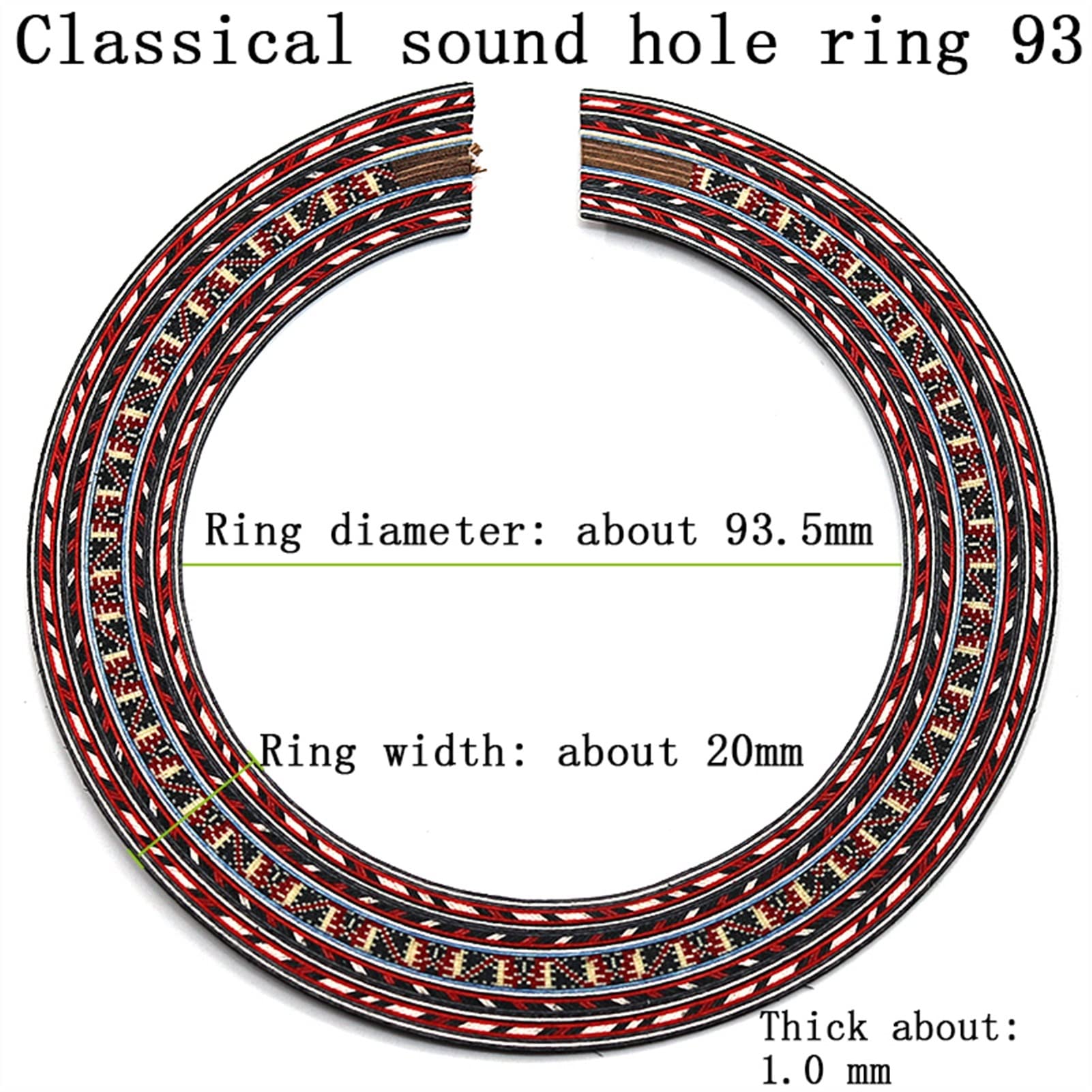 3 Pcs Classical Guitar Sound Hole Inlay Wood Rosette - Replacement Guitar Parts & Accessories for Acoustic Guitar Repair & Decoration - Perfect for DIY Guitar Maintenance, Upgrades and Customization