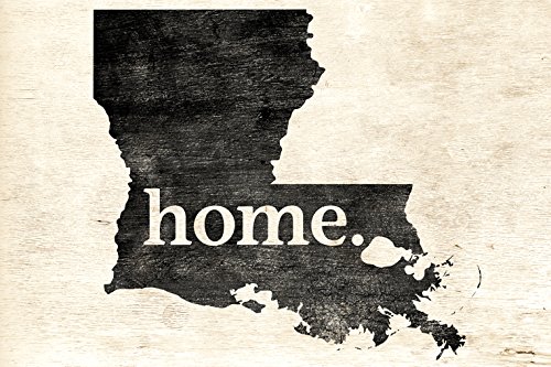 Louisiana Home Poster Print - Vintage Southern Style Wall Art Decor for Living Room, Bedroom & Office