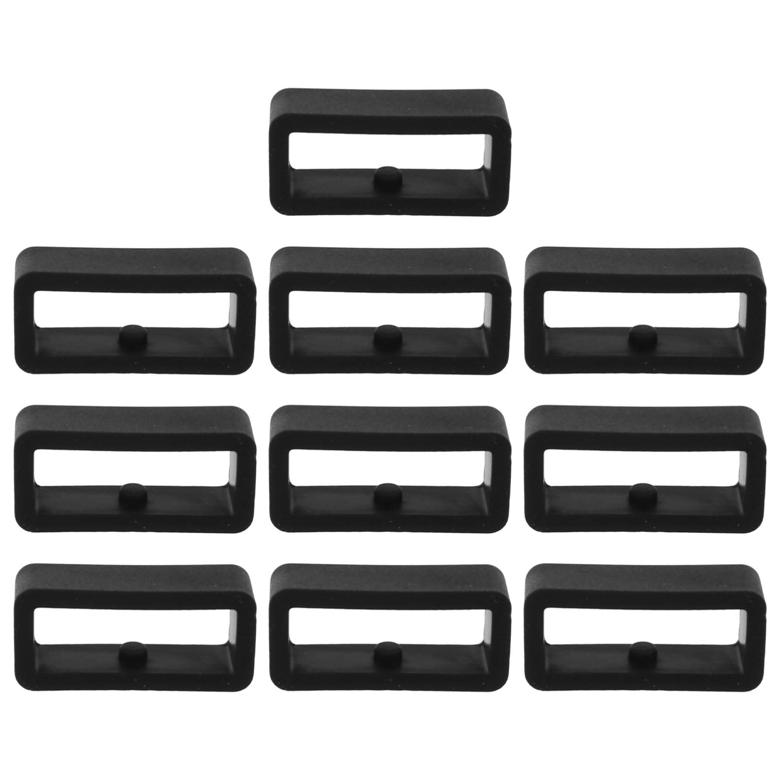 Hemobllo 10pcs Silicone Watch Band Rings - Black Watch Strap Keepers & Retainers Replacement Parts | Durable Decorative Watch Accessories for Men & Women | Perfect for Sports, Work & Everyday Wear