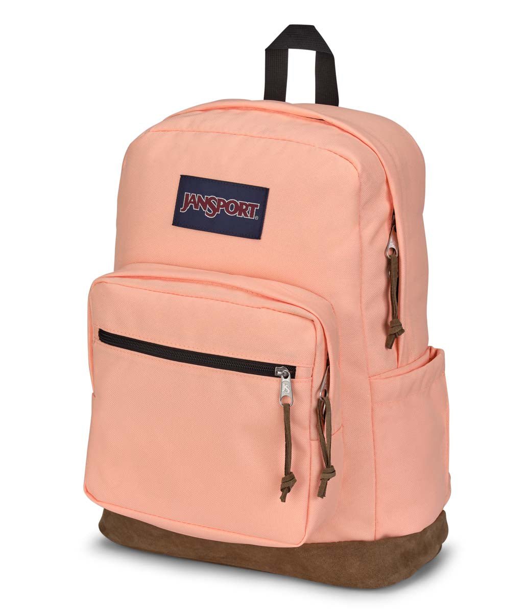 JanSport Right Pack Backpack - Lightweight School & Travel Backpack for Students & Commuters, Peach Neon - Perfect for College, Hiking & Everyday Use