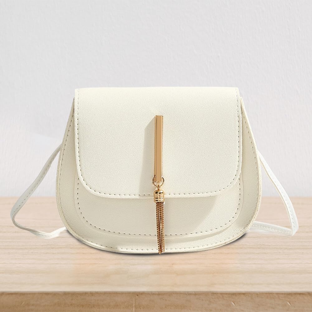 Genuine PU Leather Crossbody Bags for Women - Stylish Flap Shoulder Bag with Tassel Decoration, Compact Phone Purse Handbag | Perfect for Work, Travel & Everyday Use