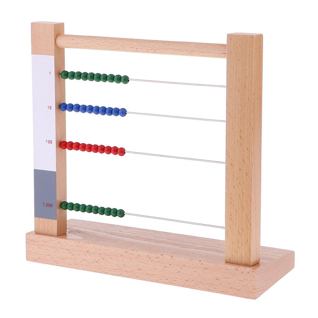 Montessori Wooden Abacus - Educational Math Learning Toy for Kids Ages 3-8 | Counting Beads for Early Childhood Development | Perfect for Homeschool & Classroom Math Activities