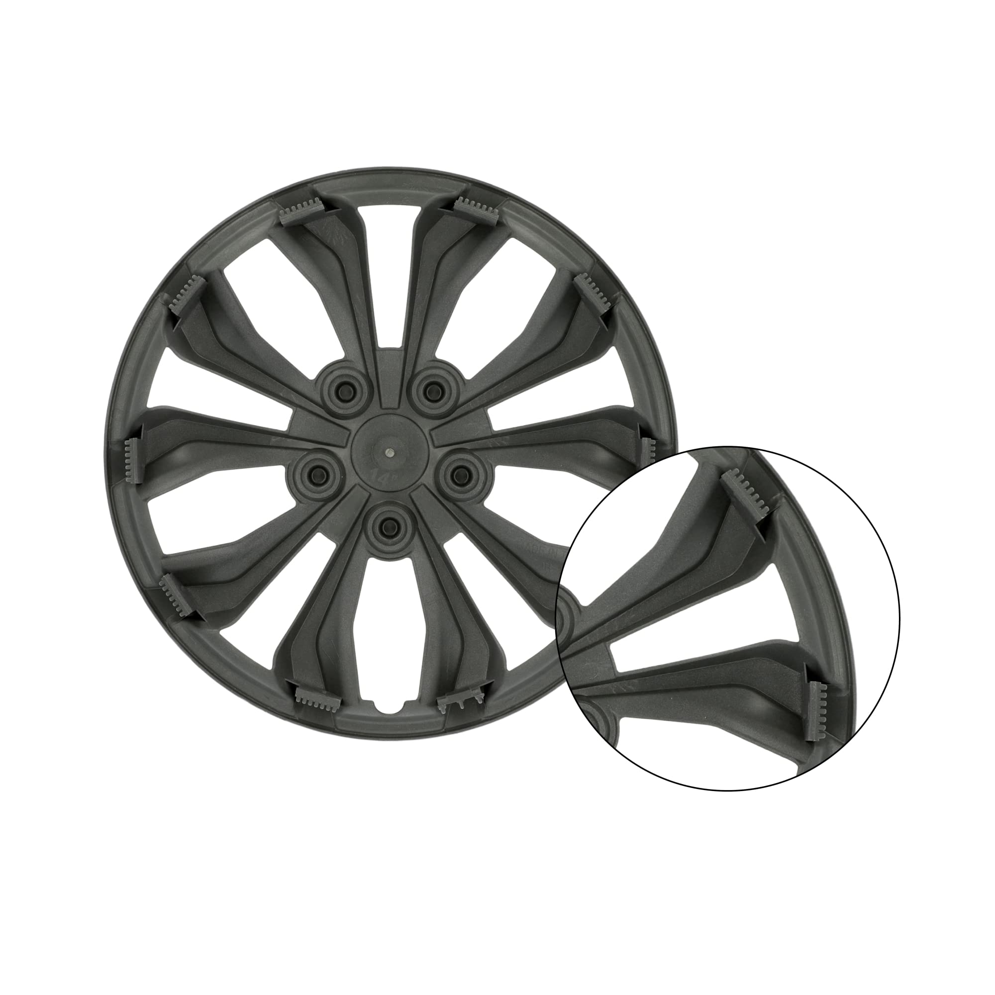 Goodyear 75512 Flexo Wheel Cover 16 Inch - Black Universal Fit Hub Cap for Cars, Trucks & SUVs | Durable ABS Plastic Wheel Protection | Perfect for Off-Roading, Winter Driving & Vehicle Customization