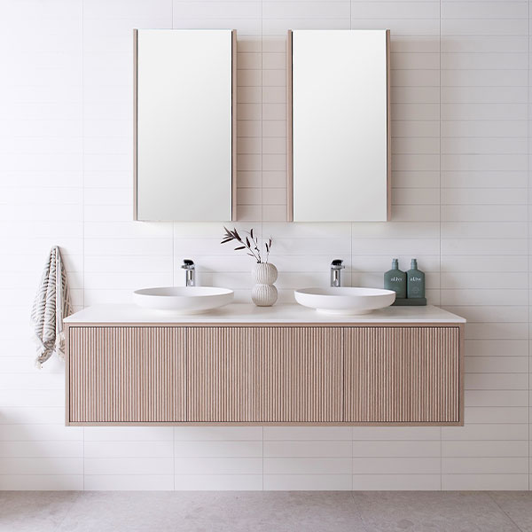 ADP Clifton Vanity - Modern Bathroom Vanity Set with Sink & Mirror, White Gloss Finish - Perfect for Small Bathrooms, Powder Rooms & Guest Baths