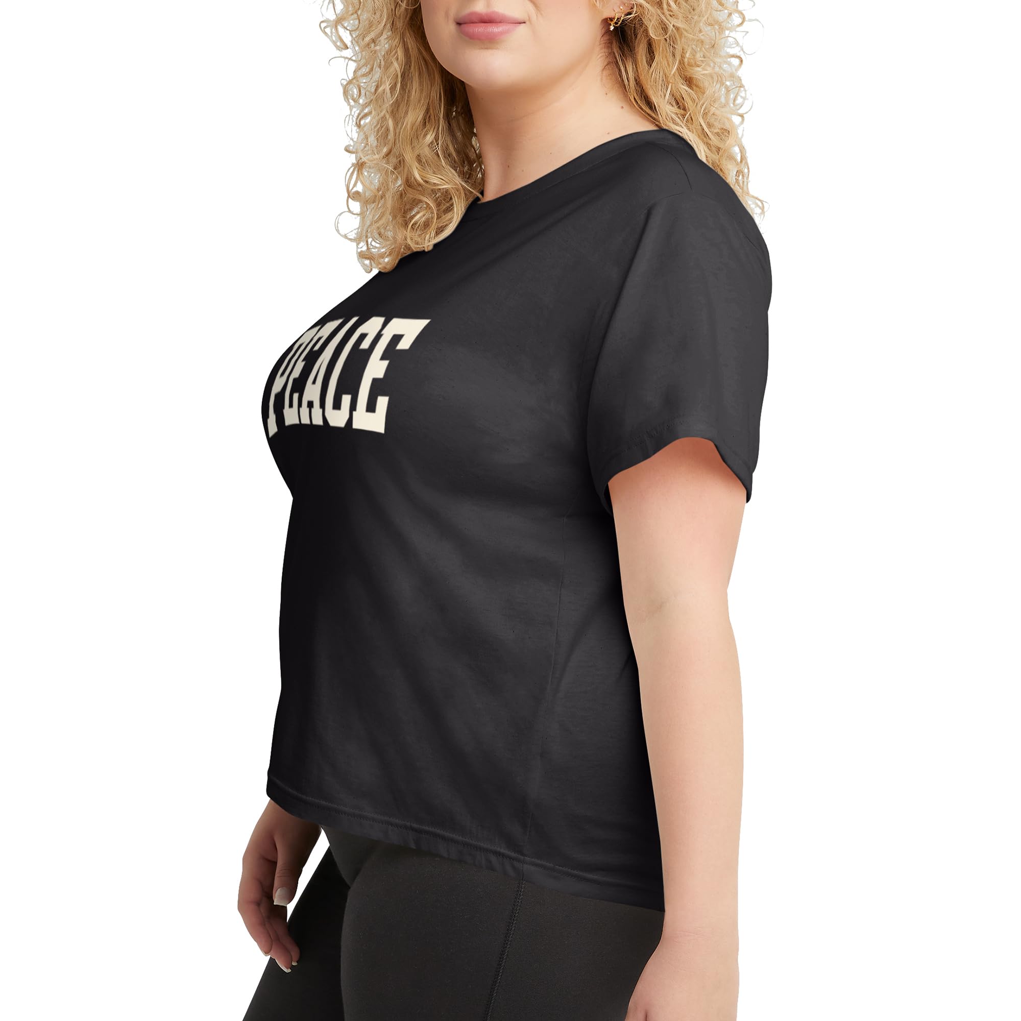 Hanes Women's Originals Graphic Cotton T-Shirt - Soft Comfortable Plus Size Tees for Casual Wear & Everyday Outfits