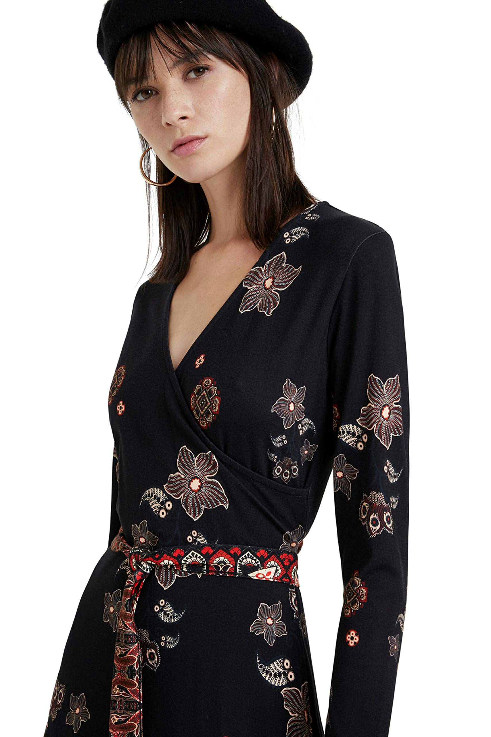 Desigual Women's Long Sleeve Dress - Elegant Floral Print Party & Evening Wear for Special Occasions