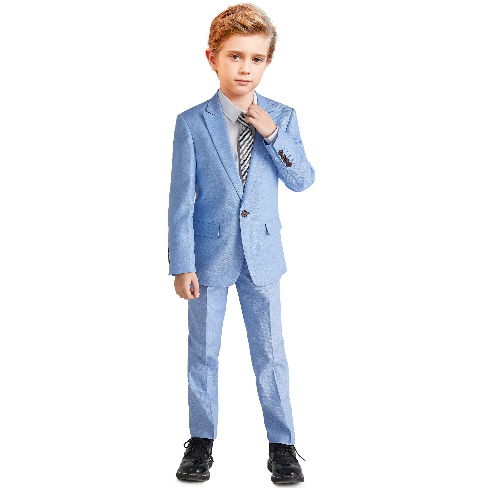 ELPA Boys Linen Suits for Summer - Breathable & Comfortable Kids Formal Wear - Perfect for Weddings, Parties & Special Occasions