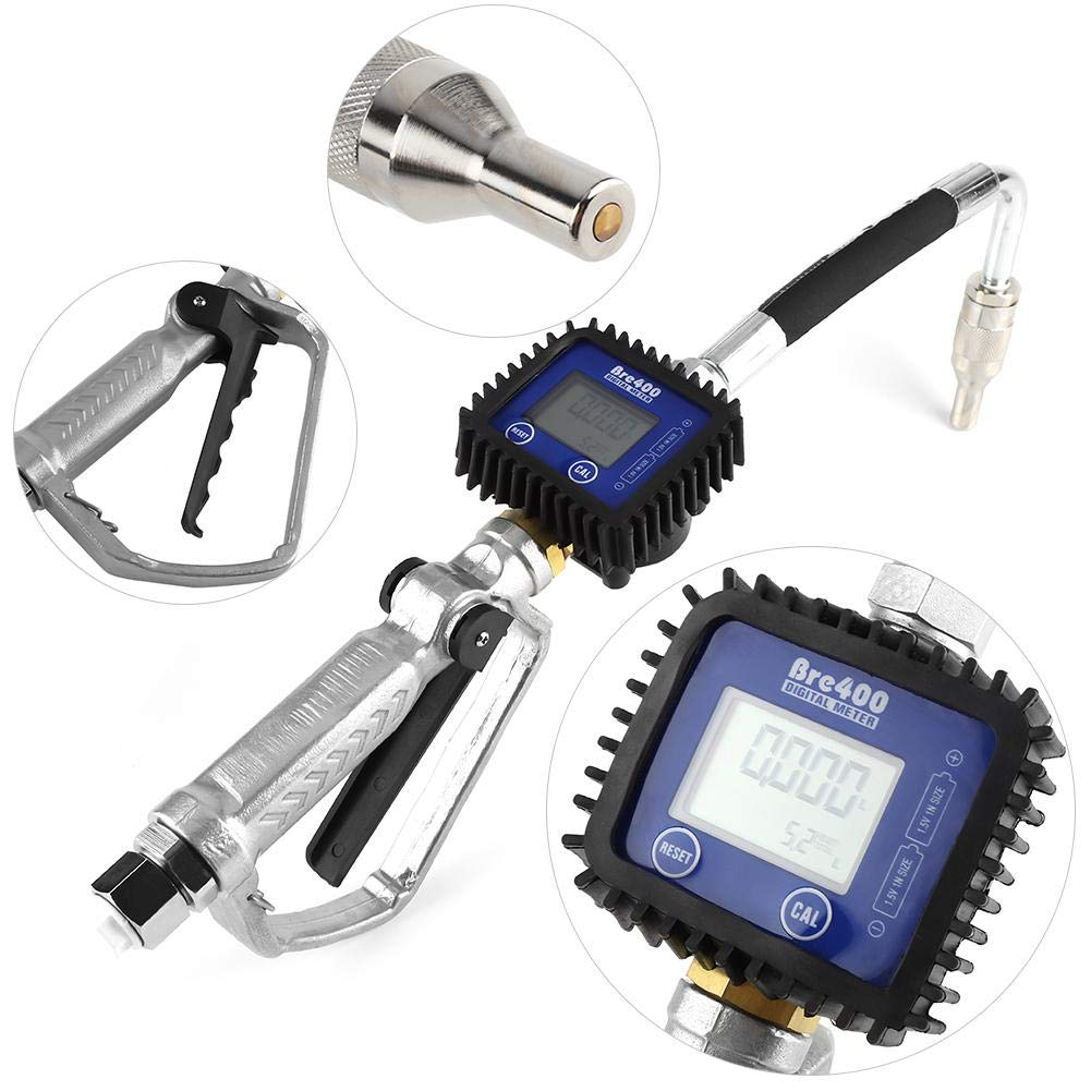1pc Digital Lube Gun Pistol Oil Nozzle with Meter - Precision Grease Dispenser for Automotive, Industrial & Machinery Maintenance