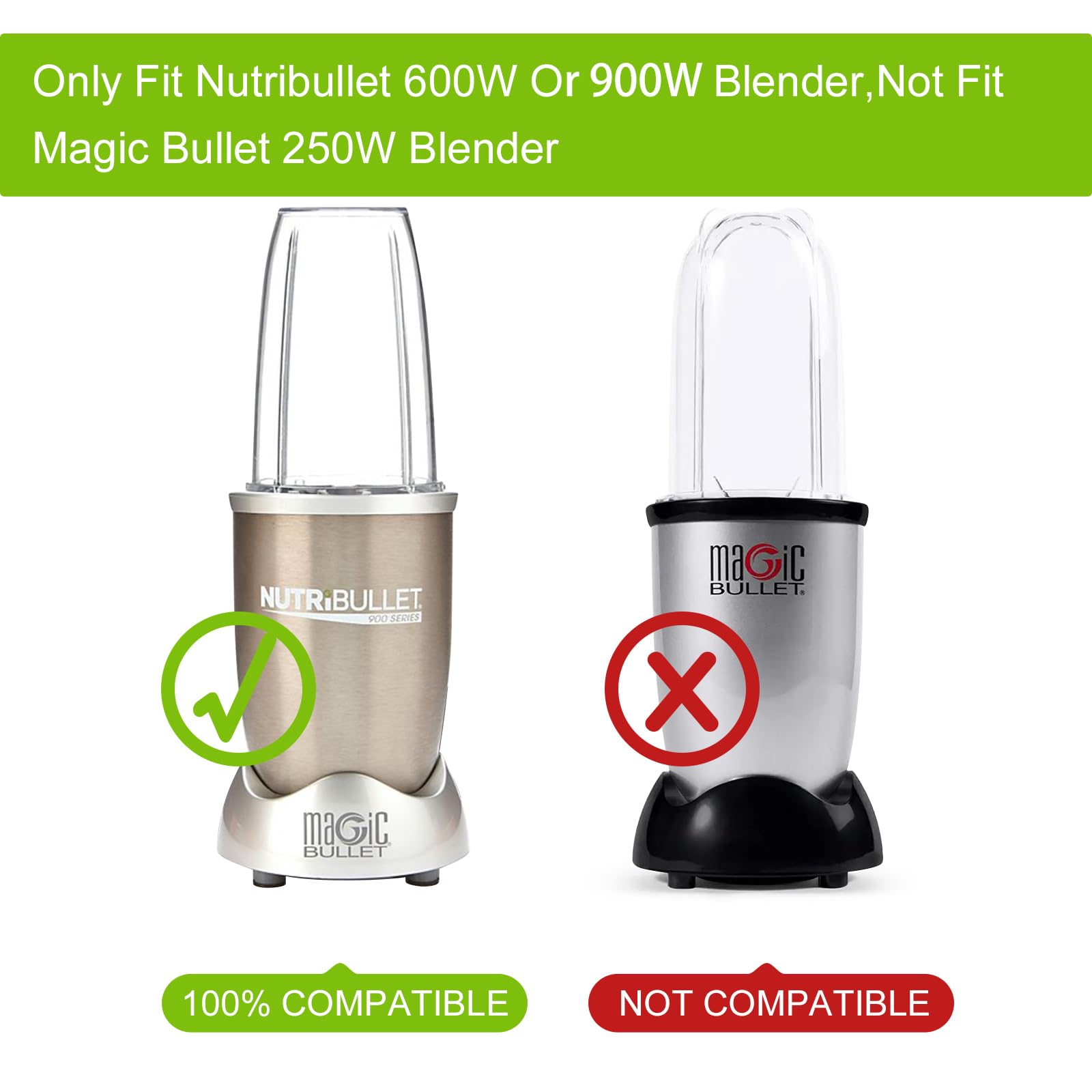 2-Pack 32oz Replacement Blender Cups for NutriBullet 600W & 900W Blenders - Durable BPA-Free Blending Jars for Smoothies, Protein Shakes & Meal Prep