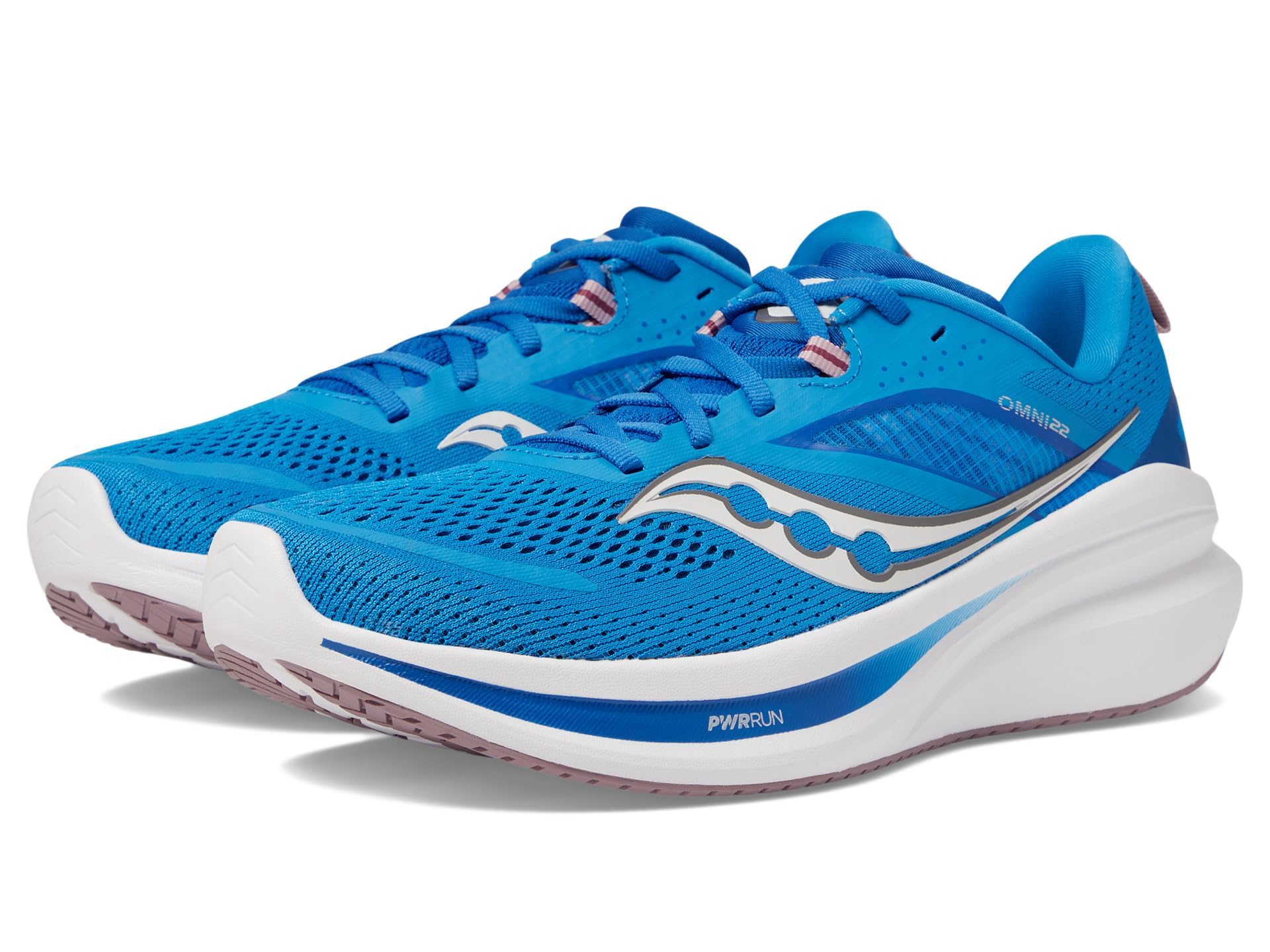 Saucony Omni 22 Women's Running Shoes - Cobalt/Orchid, Size 44.5 EU | Lightweight Cushioned Sneakers for Road Running, Jogging & Gym Workouts