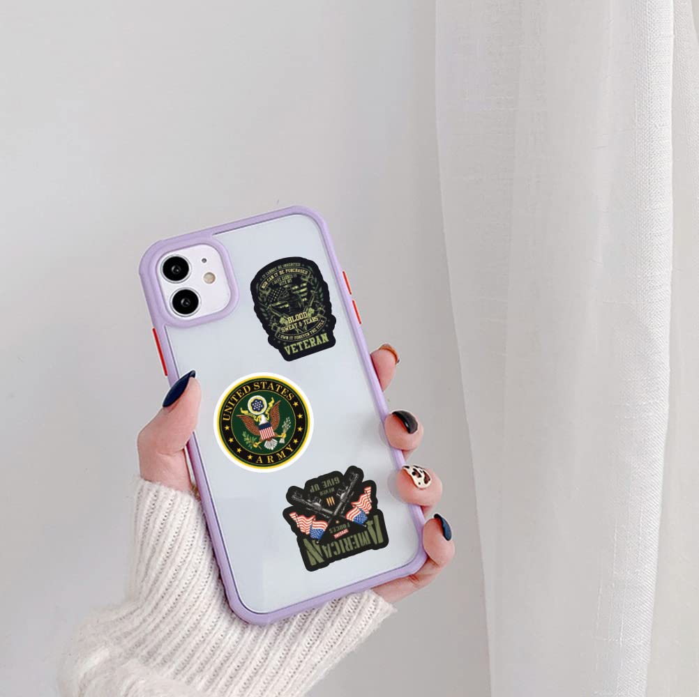 50PCS Military Stickers - US Army, Navy, Air Force & Infantry Decals - Waterproof Vinyl Stickers for Phones, Laptops, Tablets, Cars, Bikes, Helmets & More - Perfect for Kids, Teens, Adults & Patriotic Decor - Great for DIY Projects, Gifts & Personalizing Belongings