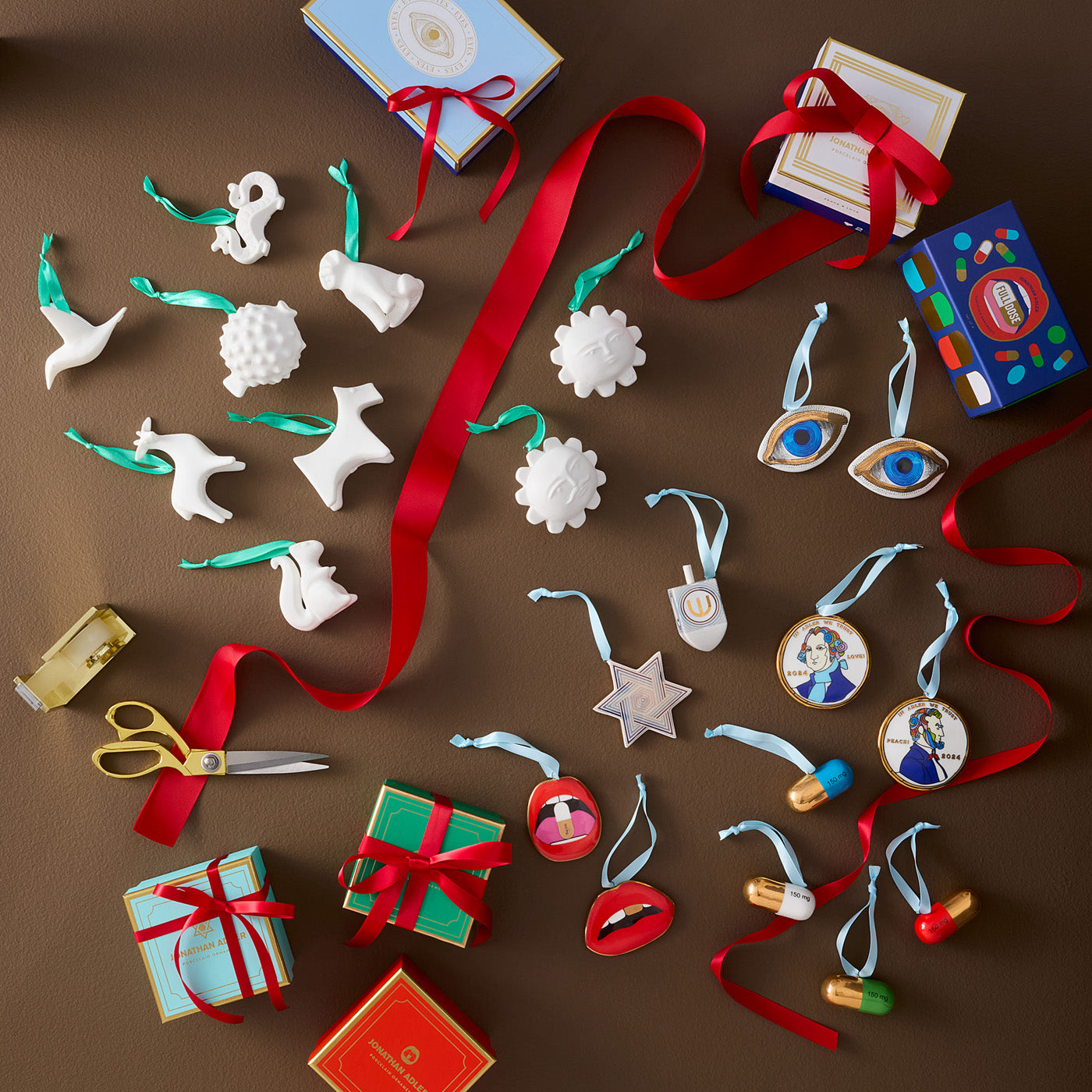 Doodle Ornament - Handmade Decorative Art Piece for Christmas Tree, Home, and Office Decor | Perfect for Holiday Gifts and Party Favors