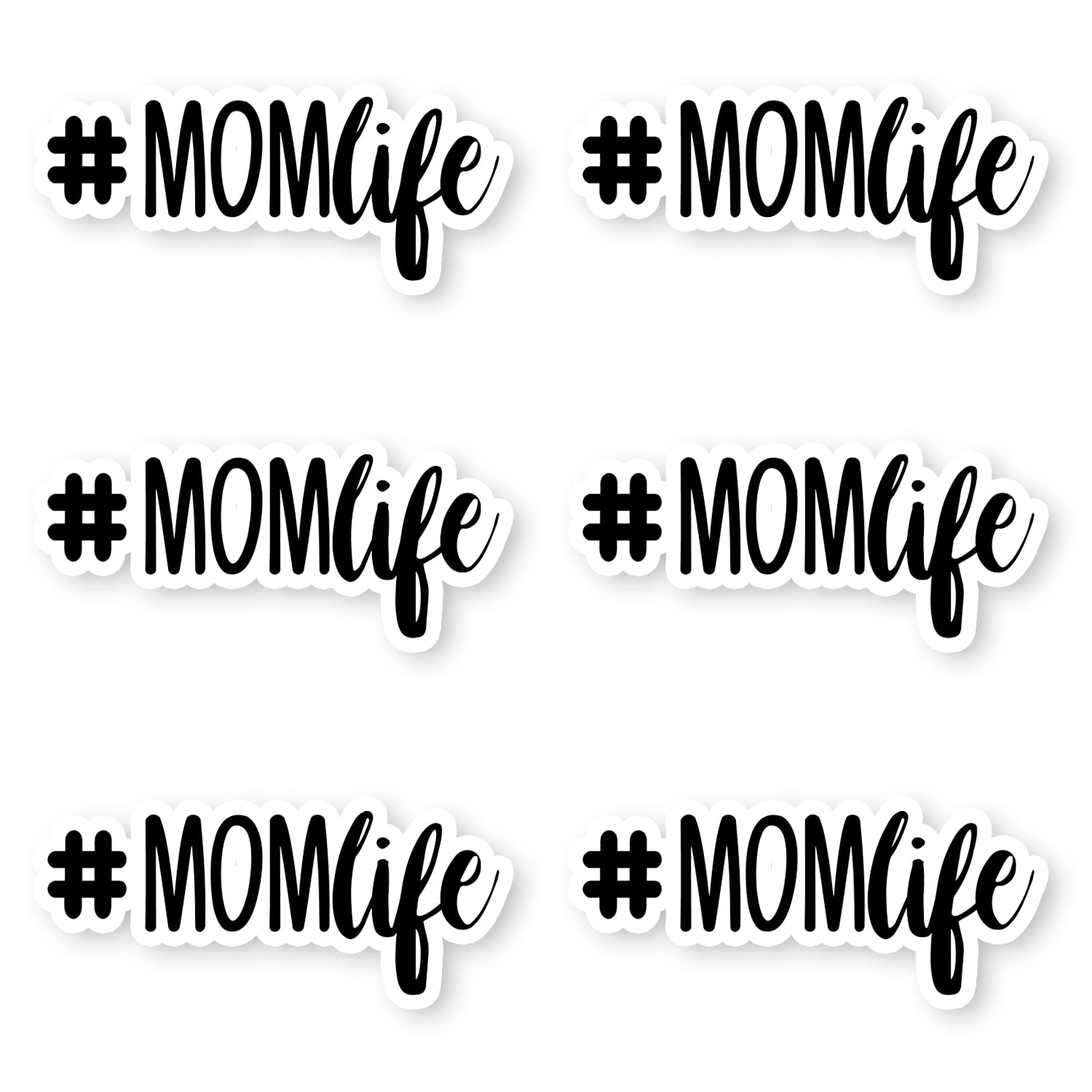 6 Pack Funny Mom Quotes Stickers - 2.5