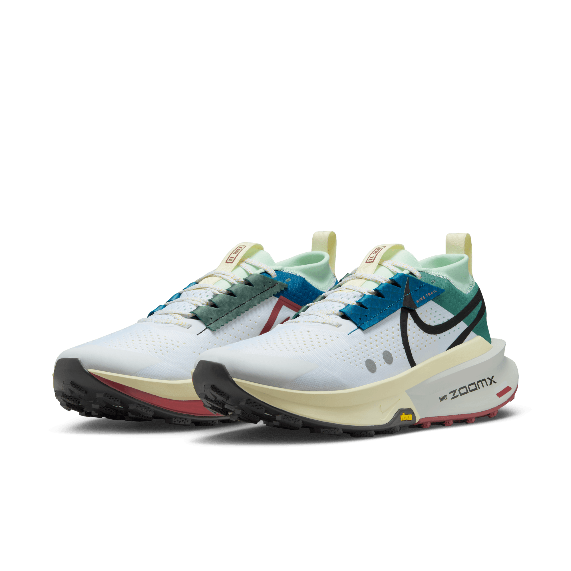 **Men's Zegama Trail 2 Running Shoes - White/Black Bicoastal Court Blue - Lightweight & Durable for Trail Running, Hiking & Outdoor Adventures**