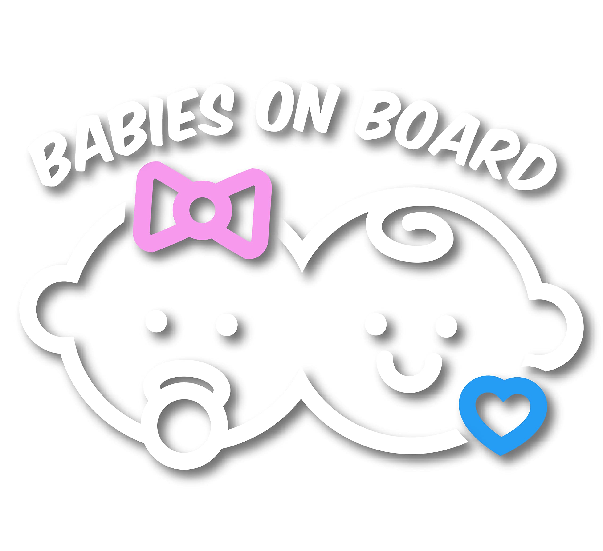 Babies on Board Car Sticker - Waterproof Child Safety Decal for Baby Girls & Kids | Cute Window Decoration for Family Cars, SUVs & Minivans | Perfect for New Parents & Child Safety Awareness