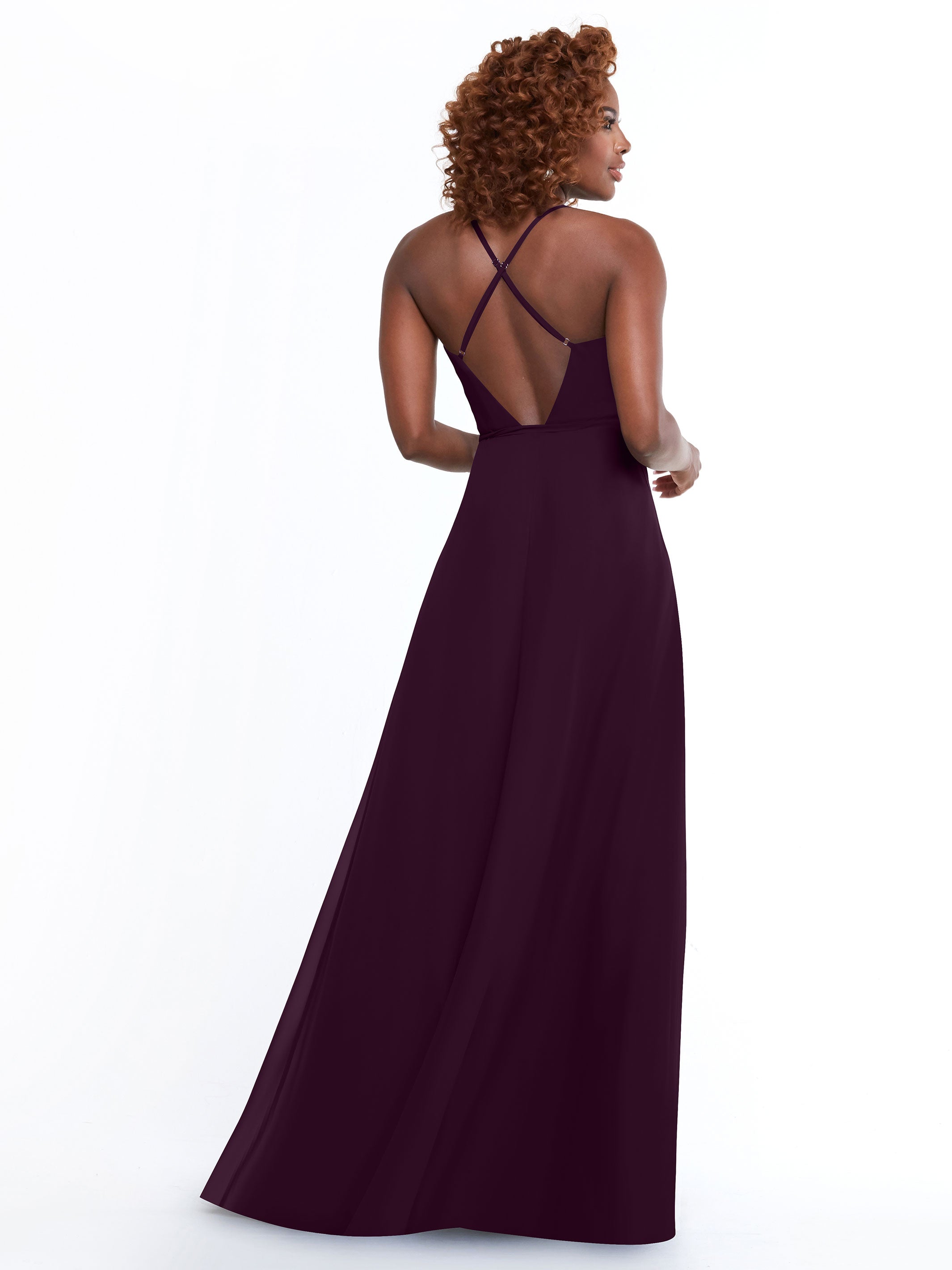 Elegant 80171 Sheath Chiffon Bridesmaid Dress with Adjustable Self-Tie Waist Sash - Perfect for Weddings, Formal Events & Special Occasions