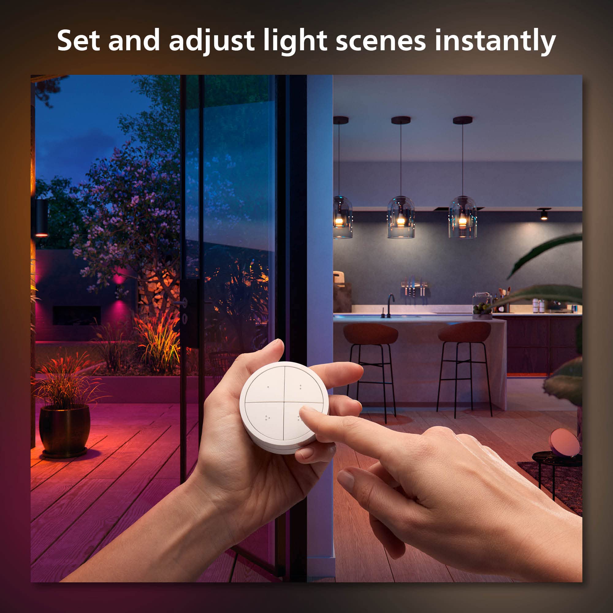 Philips Hue Wall Tap Dial Light Switch - 2 Pack, White | Wireless Smart Home Control for Hue Lights & Hue Bridge | No-Wire Installation | Perfect for Bedrooms, Living Rooms & Home Automation