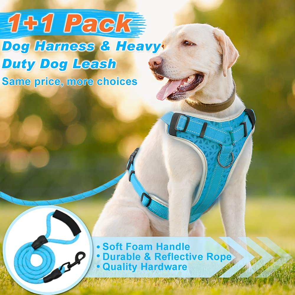 Supet No-Pull Dog Harness with Leash - Adjustable Reflective Pet Vest for Small, Medium & Large Dogs | Heavy Duty Easy Control Handle | Perfect for Walking, Training & Outdoor Adventures