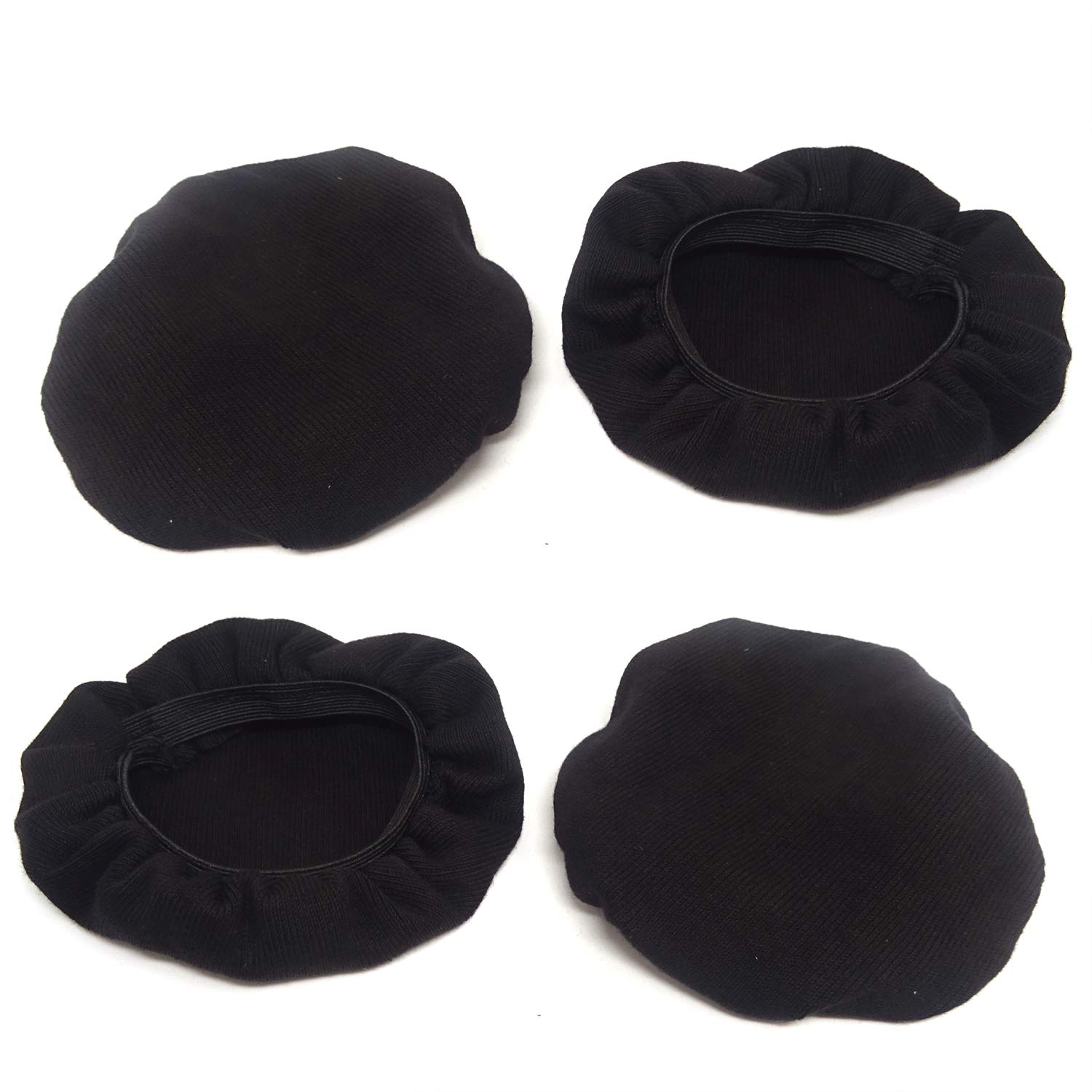 Honbay 2 Pairs Stretchable Washable Headphone Covers - Breathable Earcup Protectors for Gaming Headsets, Aviation, Gym Training & Racing - Soft Cloth Earpad Covers for Comfort & Hygiene (Perfect for Workouts, Travel & Long Gaming Sessions)