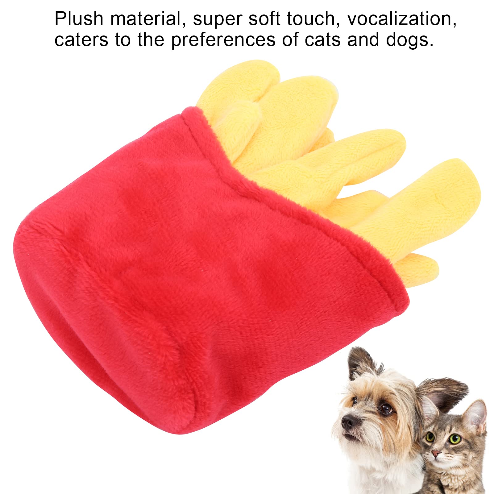 GLOGLOW Squeaky Dog Toys - French Fries Plush Chew Toy for Puppies, Interactive Play & Teeth Cleaning | Perfect for Playtime, Training & Bonding with Your Dog