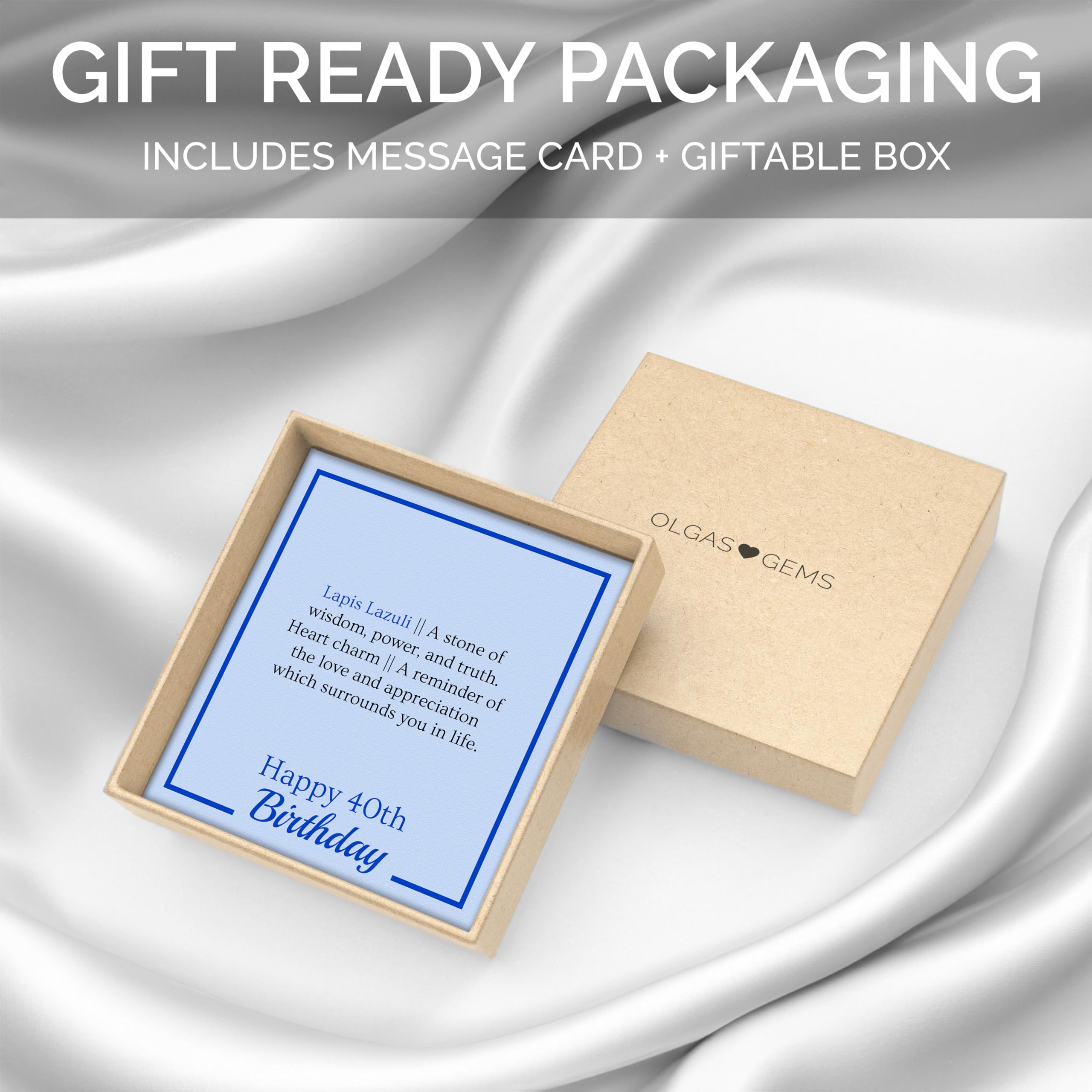 OLGAS GEMS 40th Birthday Gifts for Women - Elegant Milestone Bracelet with Inspirational Message Card - Unique Jewelry Present for 40 Year Old Women - Perfect for Birthday Celebrations, Anniversary Surprises & Special Occasions