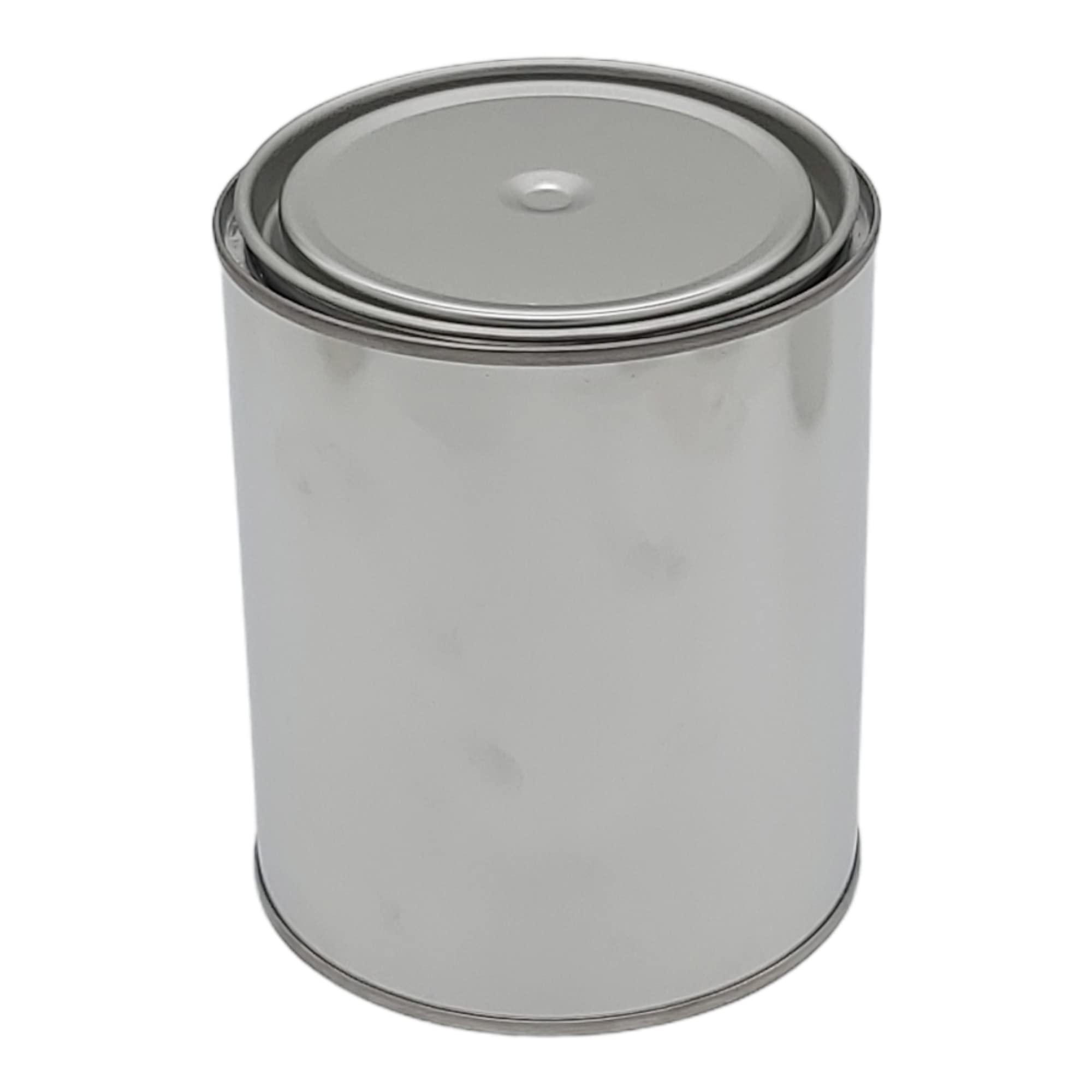 56 Pack Empty Metal Quart Size Paint Cans - Silver Tinplate Unlined Cans with Lids, 100% Recyclable for DIY Projects, Arts & Crafts, Home Storage