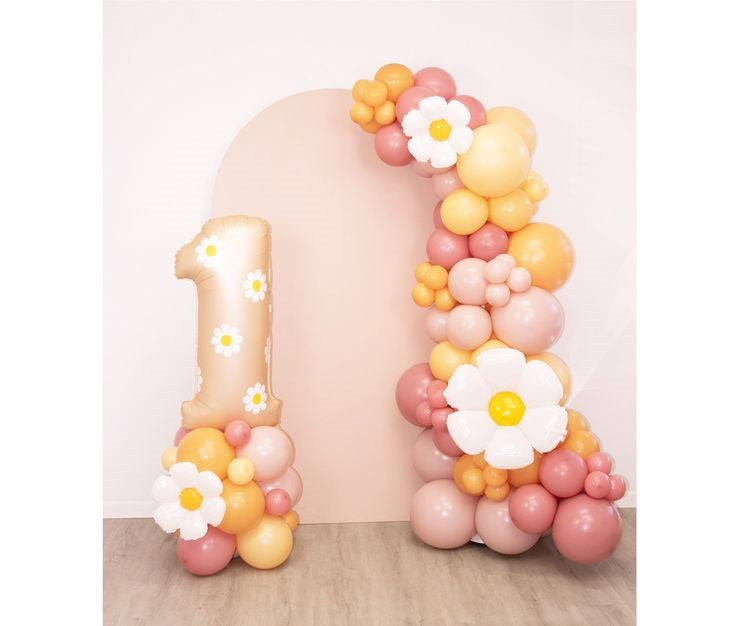 Elegant Balloon Garland with Shiny Foil Flowers - Perfect for Birthday Parties, Baby Showers & Wedding Decorations