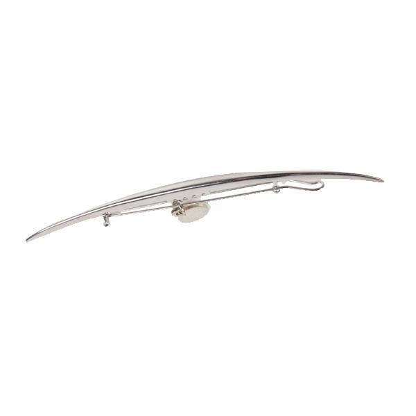 Rhodium Plated Pin Glossy Barrette Hair Clip - Elegant & Shiny Hair Accessory for Women, Perfect for Weddings, Parties & Everyday Styling