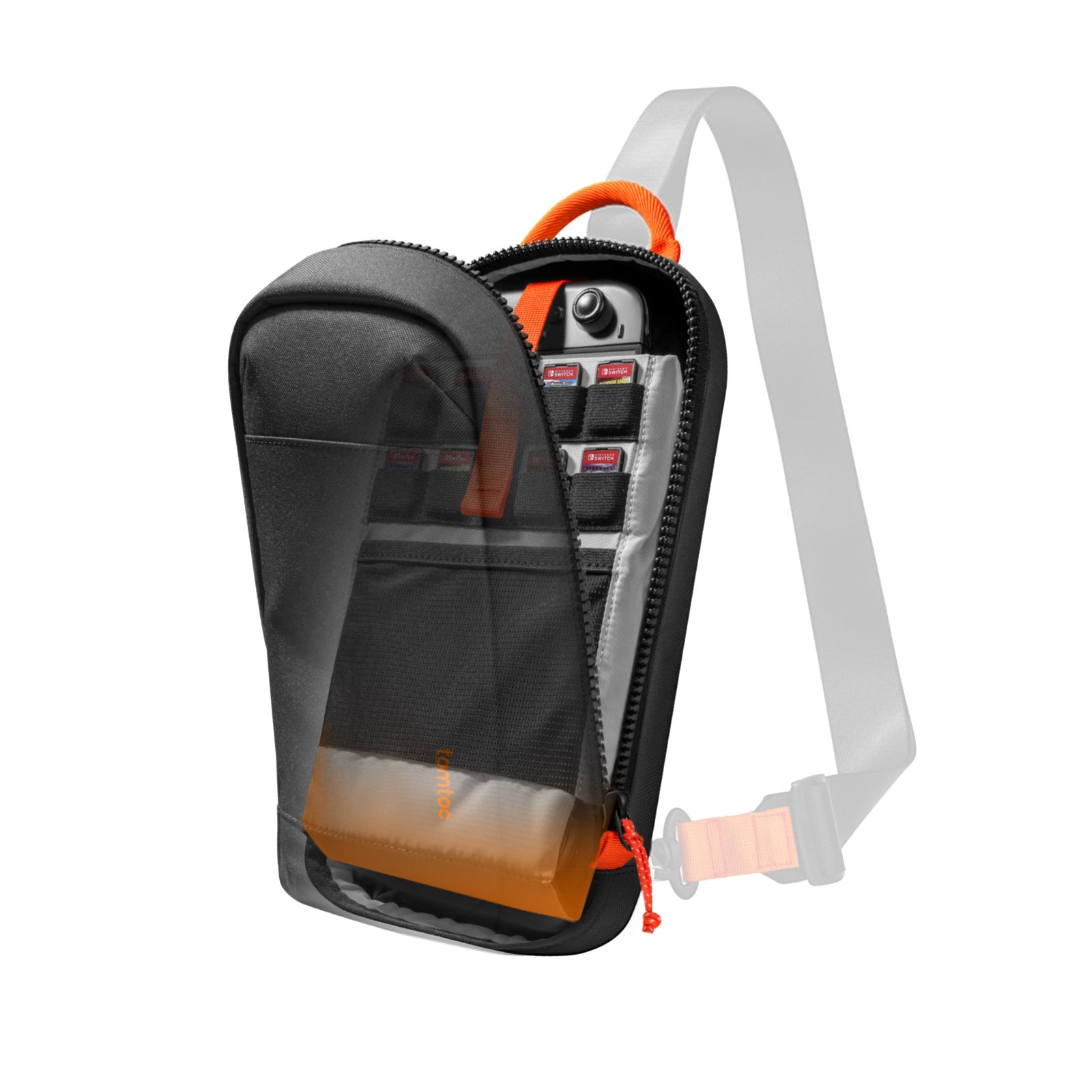 GameOn G49 Nintendo Switch 2 Sling Bag - Compact & Water-Resistant Carrying Case for Switch Console & Accessories - Perfect for Travel, Commuting & Gaming On-The-Go