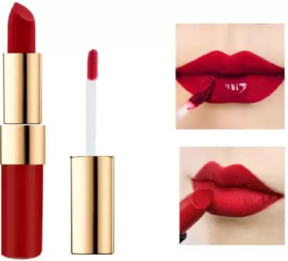 WIFFY 2 in 1 Matte Liquid Lipstick & Lip Crayon Set - Long Lasting Waterproof Red Lipstick for Women - Perfect for Date Night, Parties, and Everyday Wear