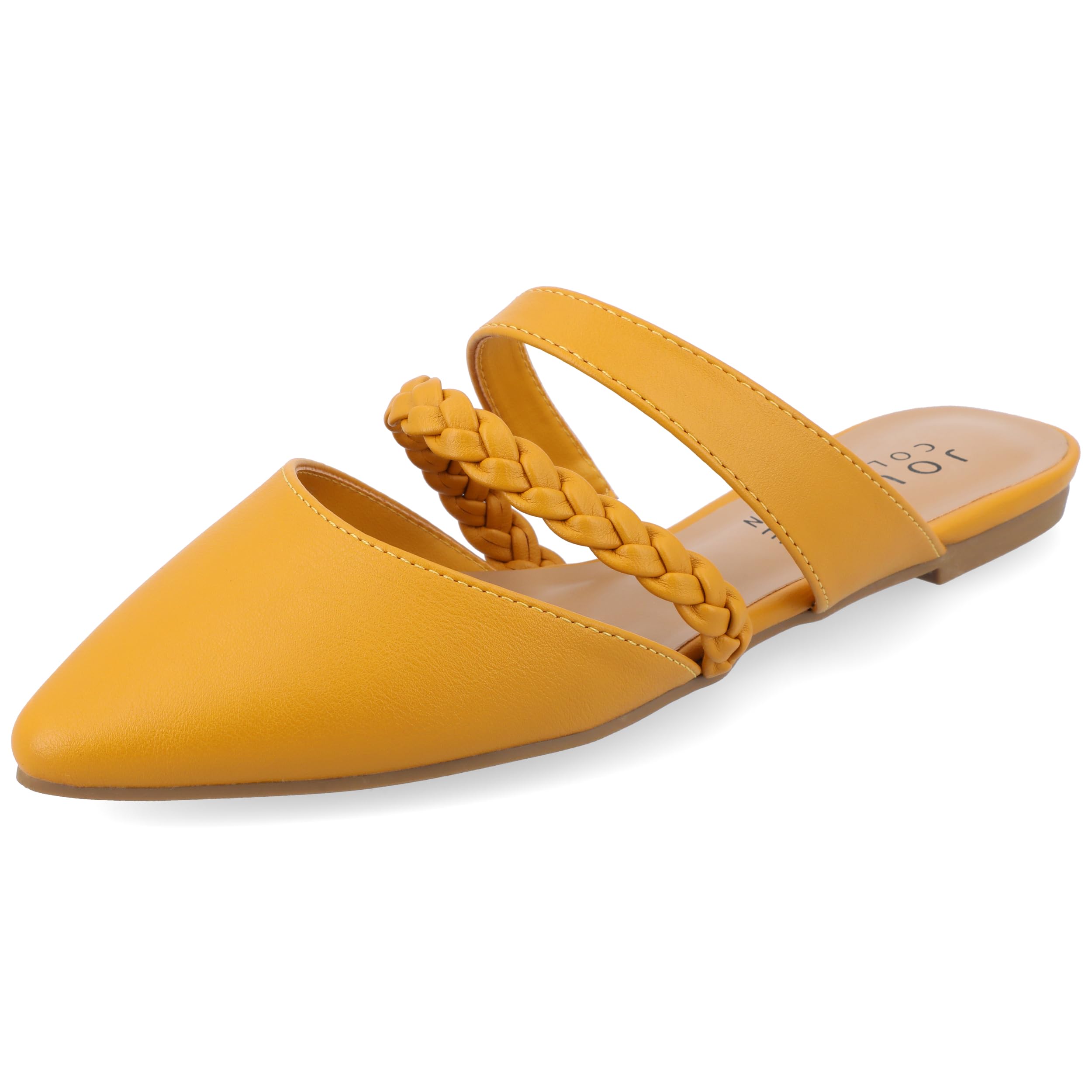 Journee Collection Women's Comfortable Ballet Flats - Lightweight Slip-On Shoes for Work, Travel & Everyday Wear