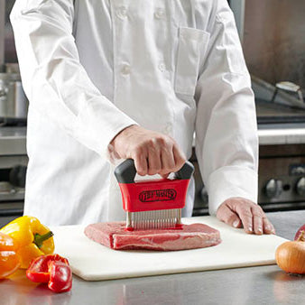 Chef Master 90009 48-Blade Stainless Steel Meat Tenderizer Tool - Perfect for Steak, Chicken & Pork Tenderizing in Home Kitchens & Restaurants