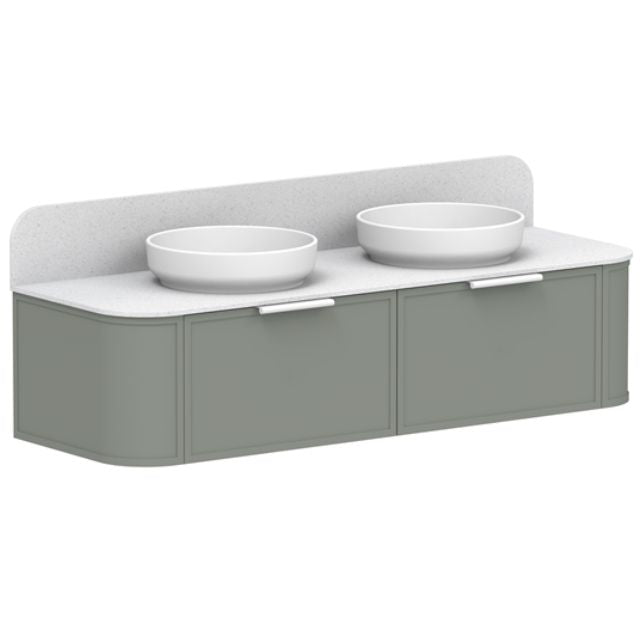 ADP Flo Wall Mounted Bathroom Vanity - Modern Floating Vanity with Sink for Small Space Bathroom Remodel