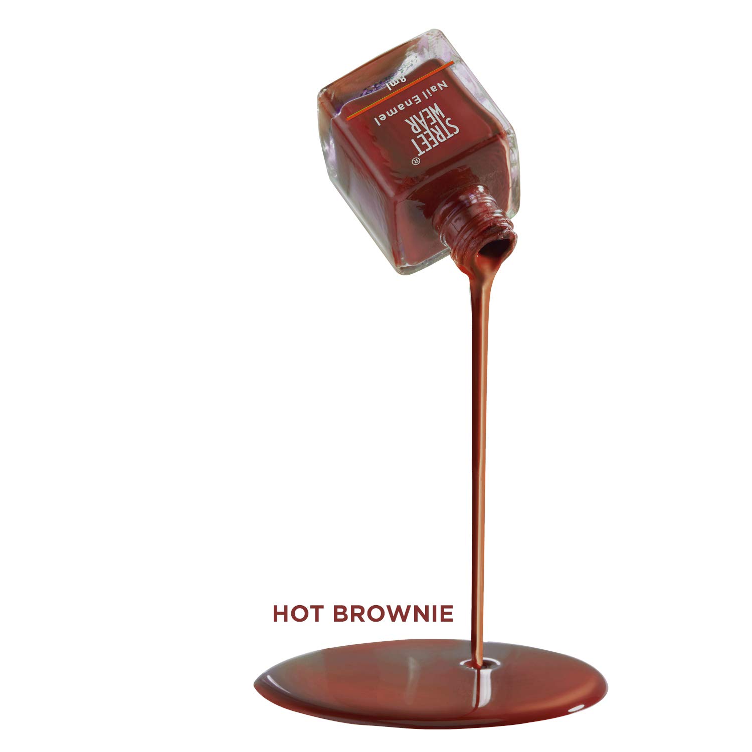 Trendy Streetwear Nail Polish - Hot Brownie Shade (8ml) | Long-Lasting Vegan Nail Enamel for Urban Fashion & Night Out Looks