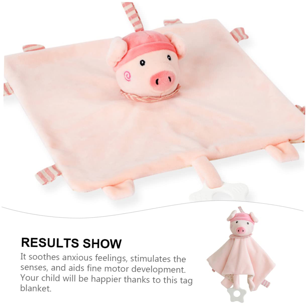Totority Baby Comforter Toy - Soft Plush Security Blanket with Crystal Velvet for Infants & Toddlers - Perfect for Naptime, Bedtime, and Soothing Comfort