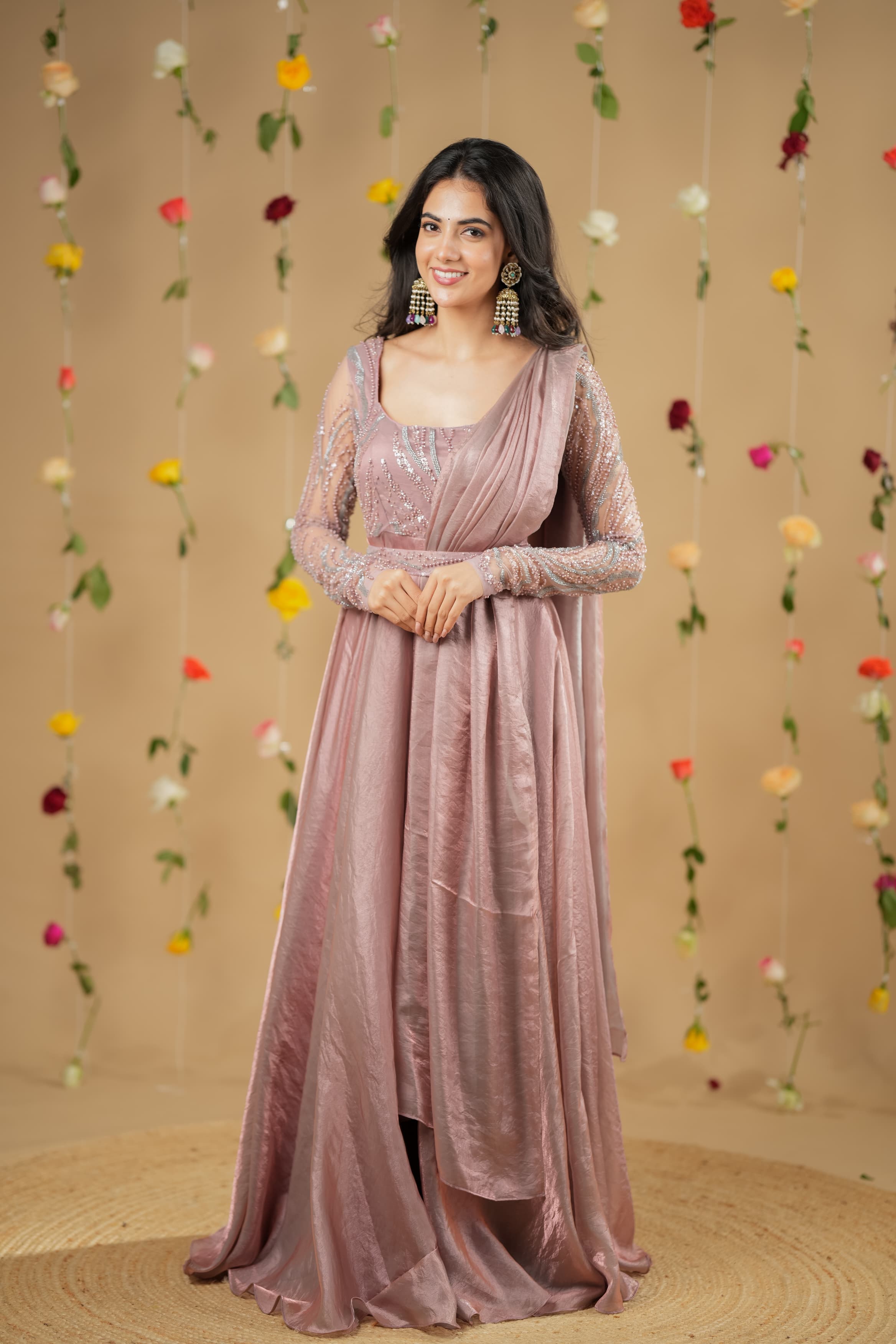 Uthra Premium Designer Anarkali Dress for Women - Elegant Indian Ethnic Wear for Weddings, Parties & Festivals